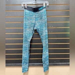 Nike Pro Dri-FIT Compression Leggings Blue Black Sz S